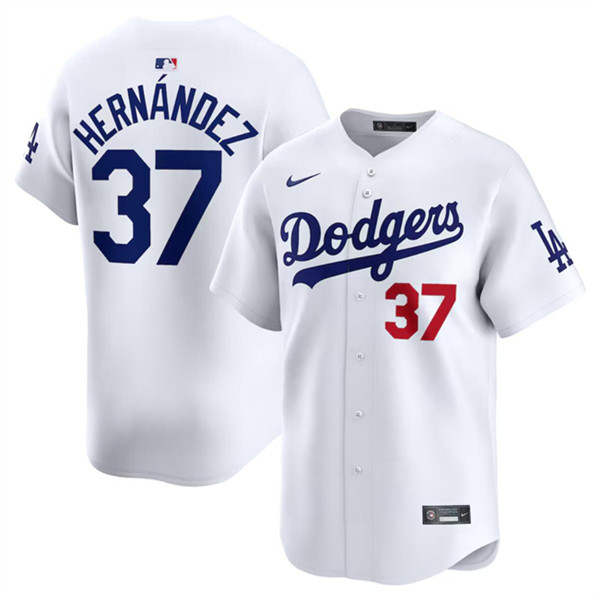 Los Angeles Dodgers #37 Teoscar Hernandez White 2024 Home Limited Stitched Jersey - Zenithce