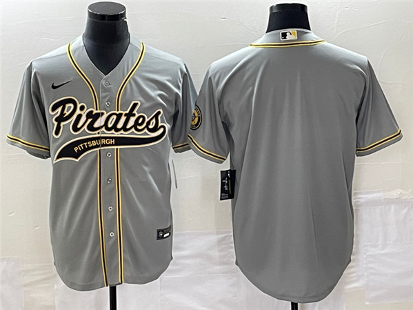 Pittsburgh Pirates Blank Gray Cool Base Stitched Jersey - Zenithce