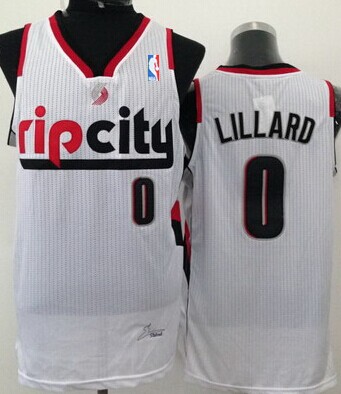 Portland Trail Blazers #0 Damian Lillard Rip City White Swingman Jersey - Zenithce
