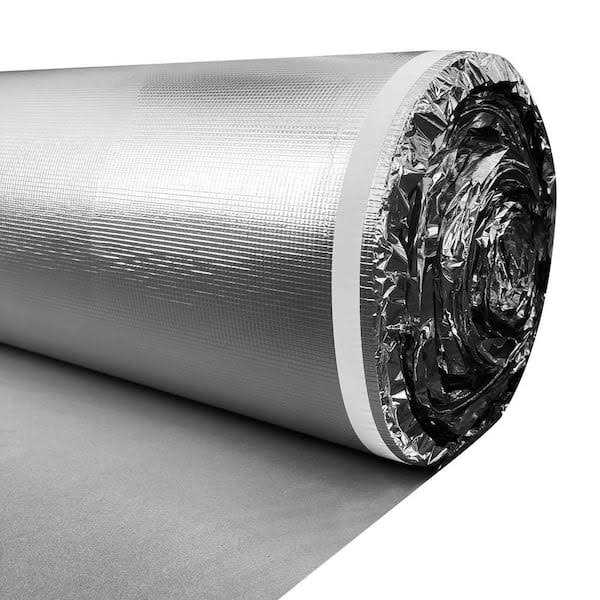 Dekorman Premium Plus T 120 mil Acoustic Underlayment with Silver Foil for Laminate Floor - Zenithce