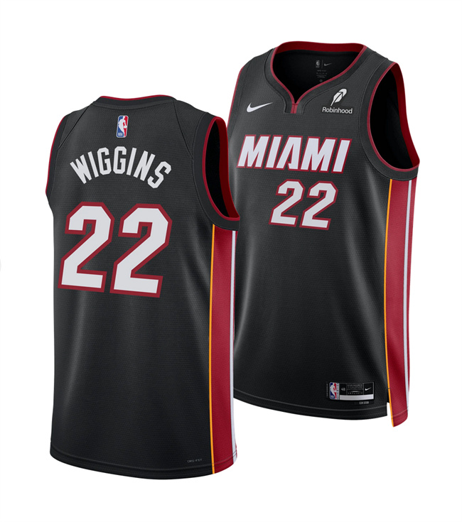 Miami Heat #22 Andrew Wiggins Black 2025 Icon Edition Swingman Stitched Jersey - Zenithce