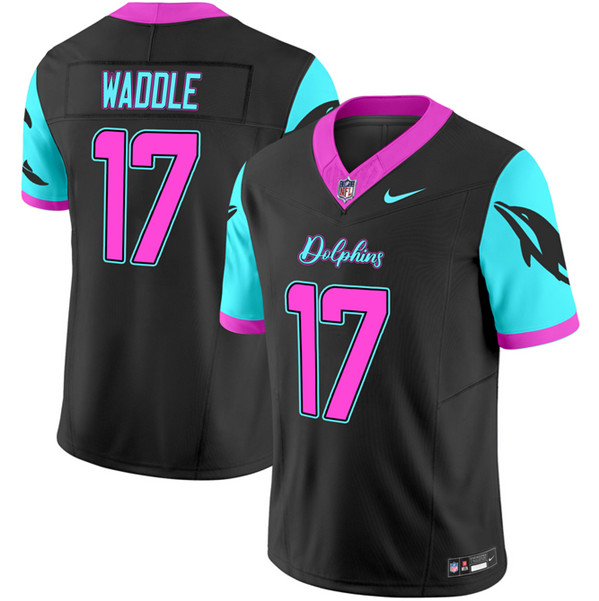 Miami Dolphins #17 Jaylen Waddle Black F.U.S.E. 