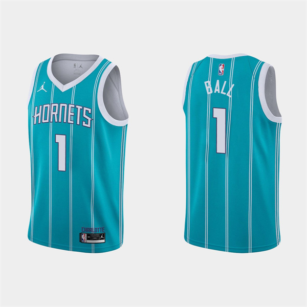 Charlotte Hornets #1 LaMelo Ball 2022-23 Teal Icon Edition Stitched Jersey - Zenithce