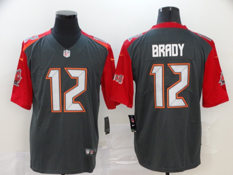 Tampa Bay Buccaneers #12 Tom Brady 2020 Grey Vapor Untouchable Stitched Jersey - Zenithce