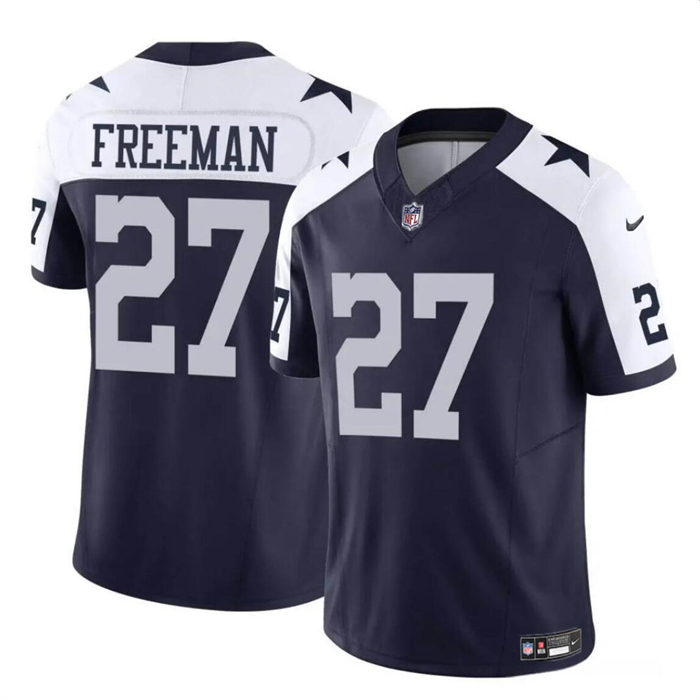 Dallas Cowboys #27 Royce Freeman Navy White 2023 F.U.S.E Thanksgiving Vapor Untouchable Limited Stitched Jersey - Zenithce