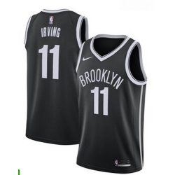 Brooklyn Nets #11 Kyrie Irving Black Jersey - Zenithce