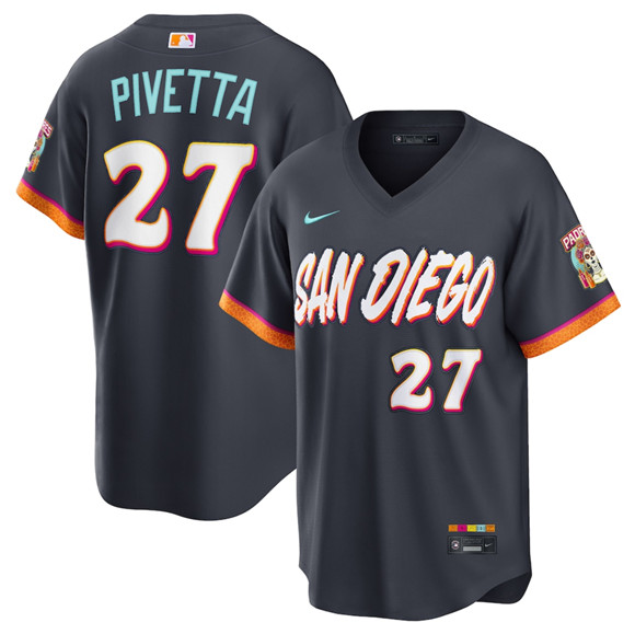 San Diego Padres #27 Nick Pivetta Obsidian 2026 City Connect Stadium Limited Stitched Jersey - Zenithce