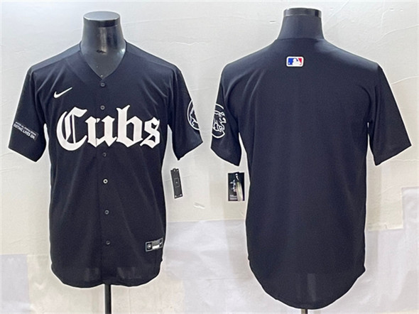 Chicago Cubs Blank Black 'Gothic North Side Edition' Vapor Premier Limited Stitched Jersey - Zenithce