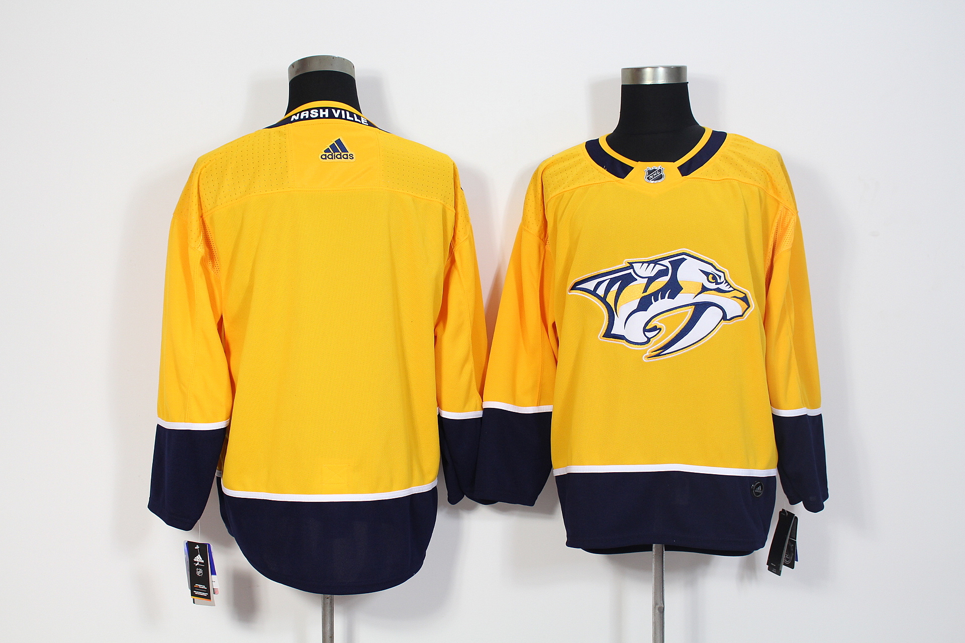 Nashiville Predators Yellow Stitched Adidas Jersey - Zenithce
