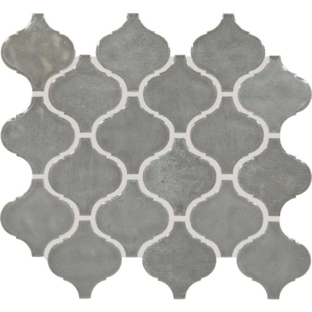Daltile LuxeCraft Gloss 11 in. x 12 in. Glazed Ceramic Arabesque Mosaic Tile - Zenithce