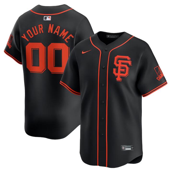 San Francisco Giants Custom Black 2024 Alternate Limited Stitched Jersey - Zenithce