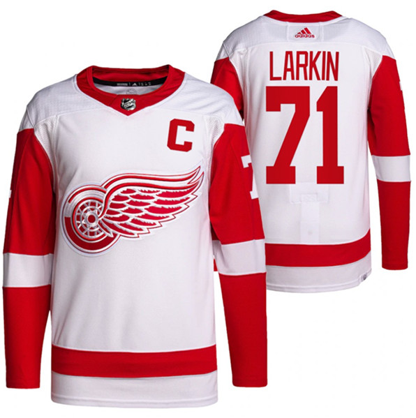 Detroit Red Wings #71 Dylan Larkin White Stitched Jersey - Zenithce