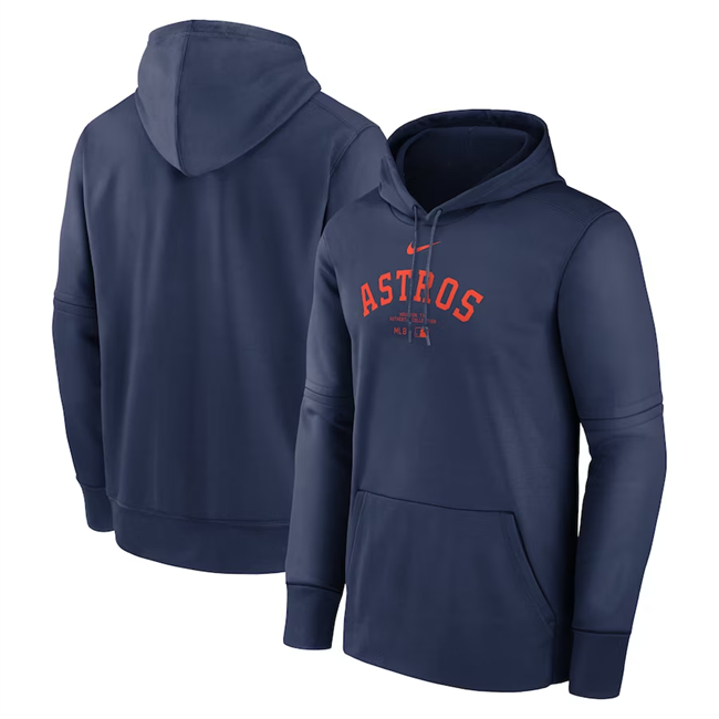 Houston Astros Navy Collection Practice Performance Pullover Hoodie - Zenithce