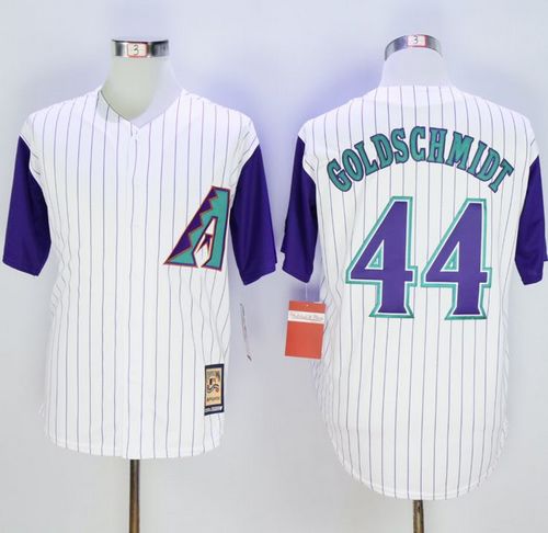 Diamondbacks #44 Paul Goldschmidt White Hall Of Fame Cool Base Stitched Jersey - Zenithce