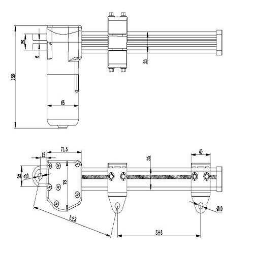 Mulin Power Recliner Motor Replacement with Cord Model ML8-174 Linear Actuator for Sofa Lift Chair Couch Massage Seat Bed Same as ML8-001 & ML18-017 - Zenithce