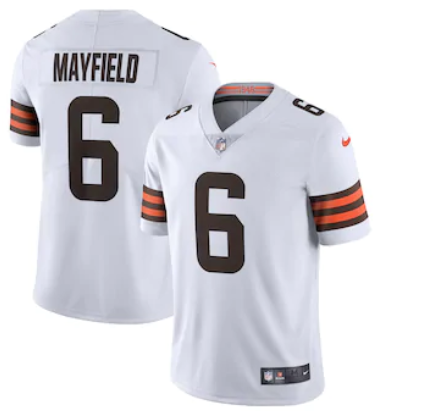 Cleveland Browns #6 Baker Mayfield New White Vapor Untouchable Limited Stitched Jersey - Zenithce