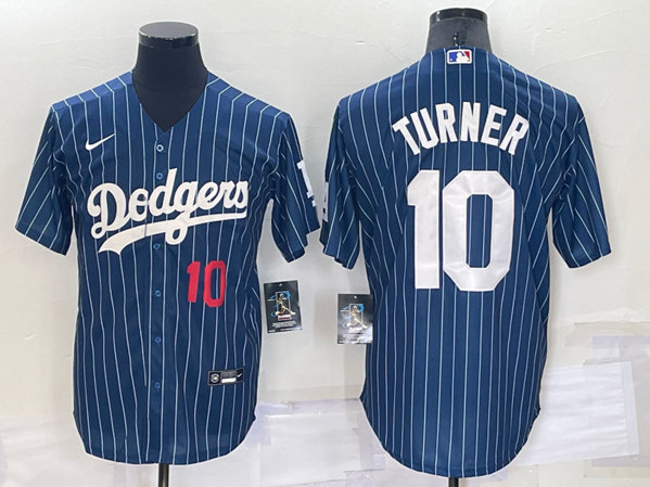 Los Angeles Dodgers #10 Justin Turner Navy Cool Base Stitched Baseball Jersey - Zenithce