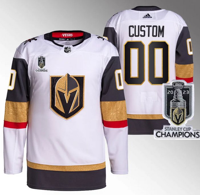 Vegas Golden Knights Custom White 2023 Stanley Cup Champions Stitched Jersey - Zenithce