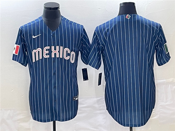 Mexico Blank Navy World Classic Stitched Jersey - Zenithce