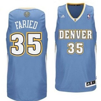Denver Nuggets #35 Kenneth Faried Light Blue Swingman Jersey - Zenithce