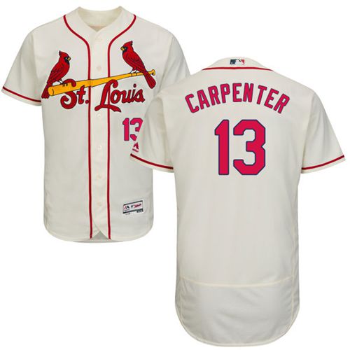 Cardinals #13 Matt Carpenter Cream Flexbase Authentic Collection Stitched Jersey - Zenithce