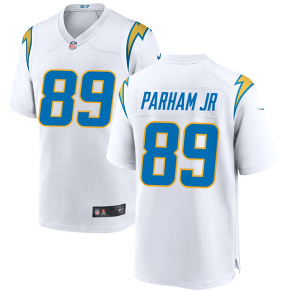 Los Angeles Chargers #89 Donald Parham Jr White Stitched Game Jersey - Zenithce