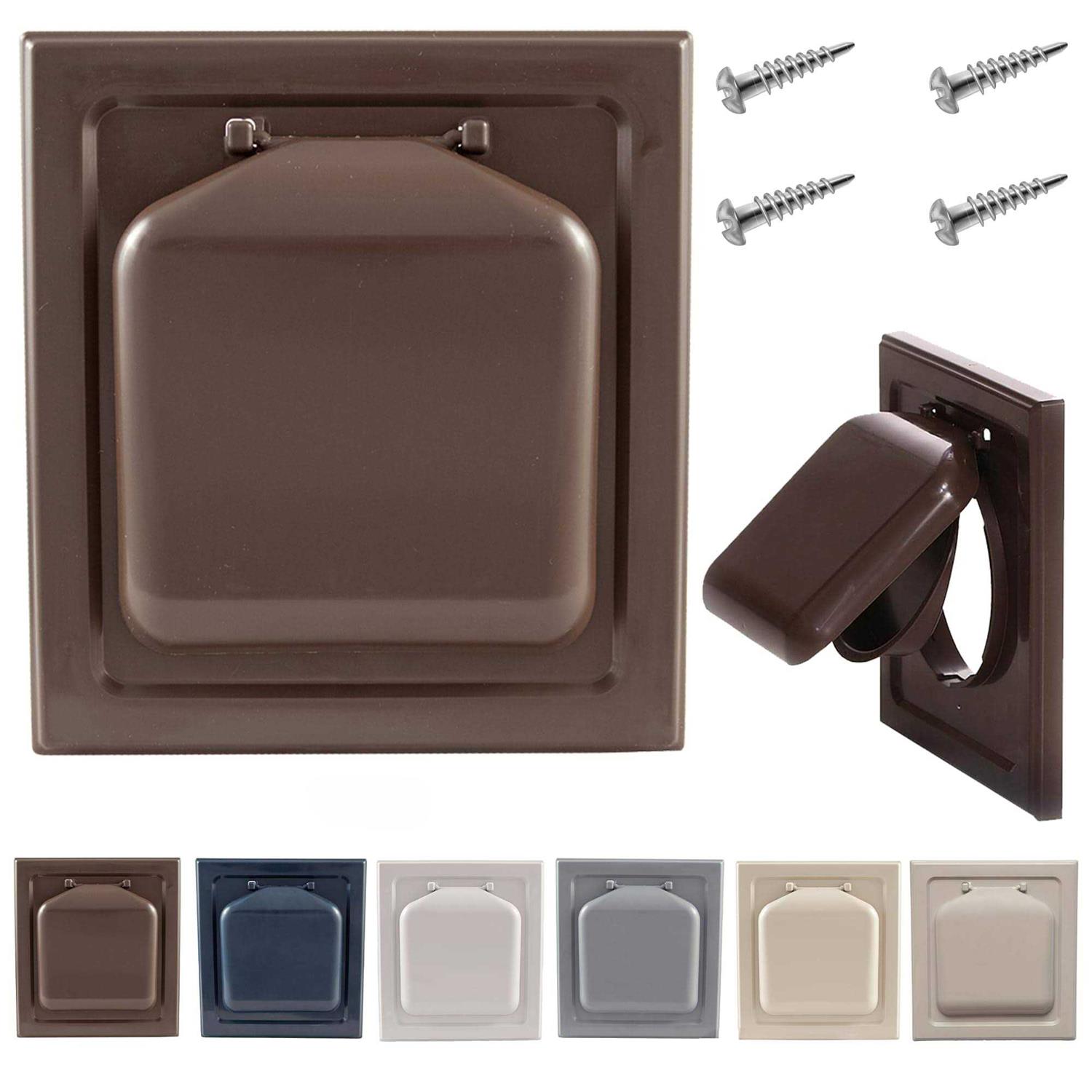 NO-PEST Vent Dual Door Dryer Vent Cover Outdoor 4 inch Made in USA w Highest UV Resistant Plastic in any Outdoor Vent Cover - Zenithce