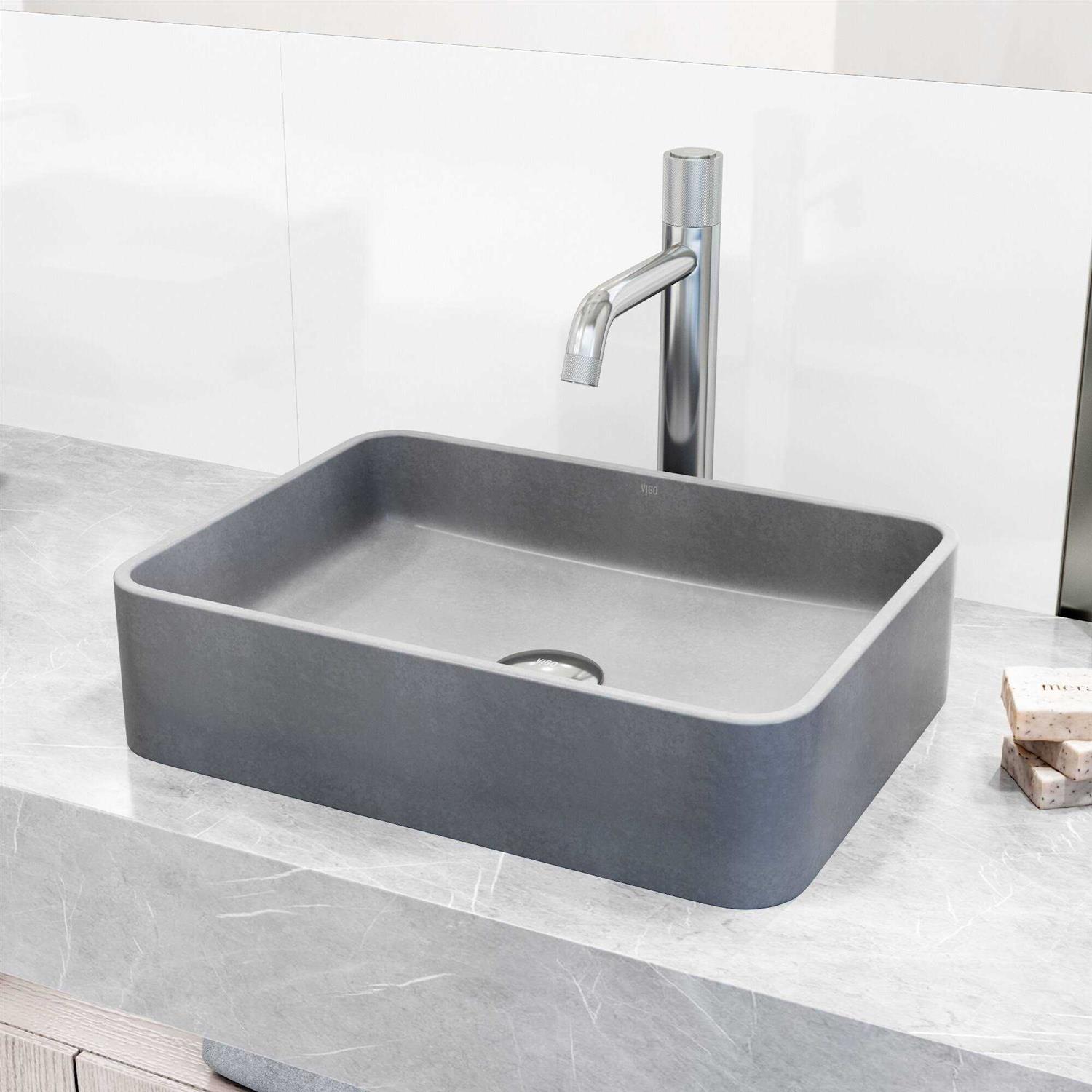 Vigo Apollo 1-Handle Single Hole Bathroom Faucet VG01048MG - Zenithce