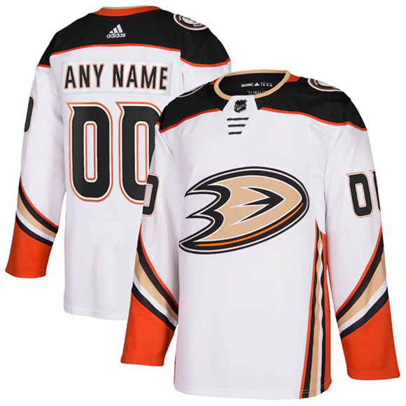 Anaheim Ducks Custom White Name Number Size NHL Stitched Jersey - Zenithce
