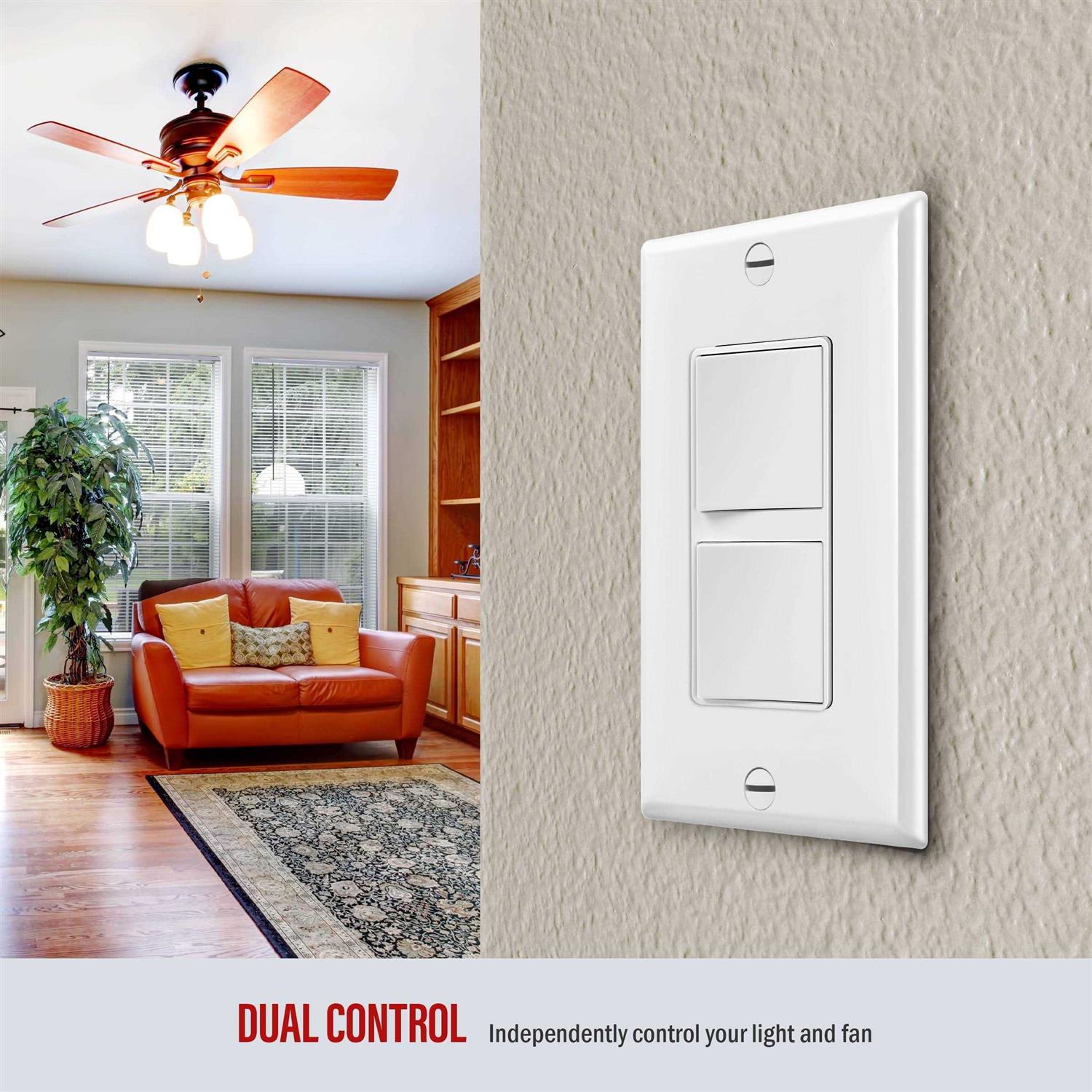 Enerlites Commercial Grade 15A Momentary Contact Decorator Switch 91245-W - Zenithce