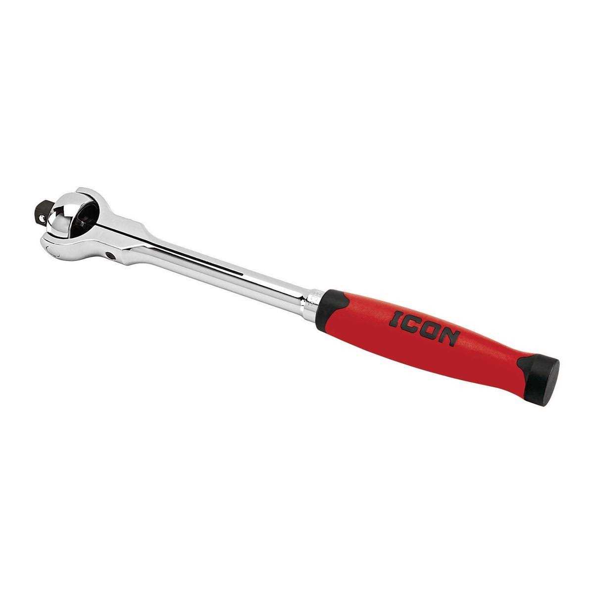 Icon 1/2 in. Drive Professional Long Reach Flex Head Ratchet - Zenithce