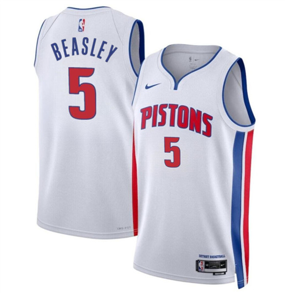 Detroit Pistons #5 Malik Beasley White 2024 Association Edition Stitched Jersey - Zenithce