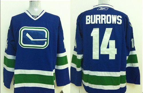 Canucks #14 Alexandre Burrows Stitched Blue Third Jersey - Zenithce
