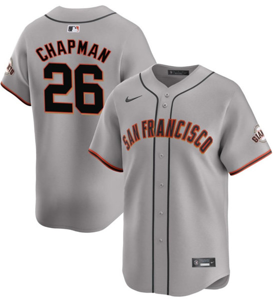 San Francisco Giants #26 Matt Chapman Gray 2024 Away Limited Stitched Jersey - Zenithce