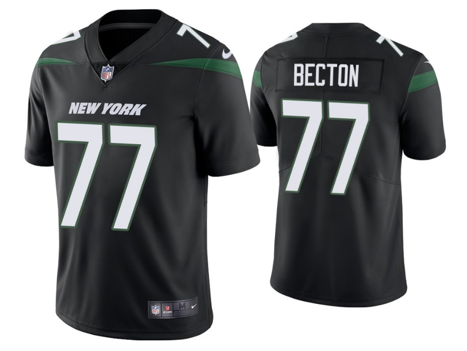 New York Jets #77 Mekhi Becton Black Vapor Untouchable Limited Stitched Jersey - Zenithce