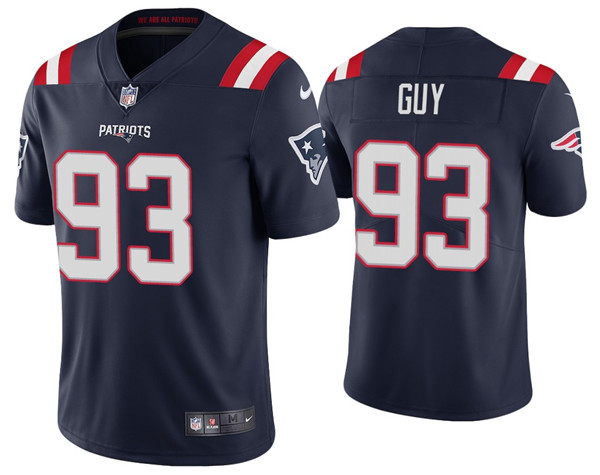 New England Patriots #93 Lawrence Guy 2020 Navy Vapor Untouchable Limited Stitched Jersey - Zenithce