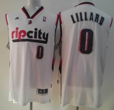 Portland Trail Blazers #0 Damian Lillard Rip City Revolution 30 Swingman White Jersey - Zenithce