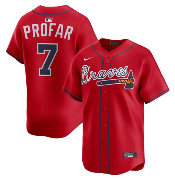 Atlanta Braves #7 Jurickson Profar Red 2025 Alternate Limited Stitched Jersey - Zenithce