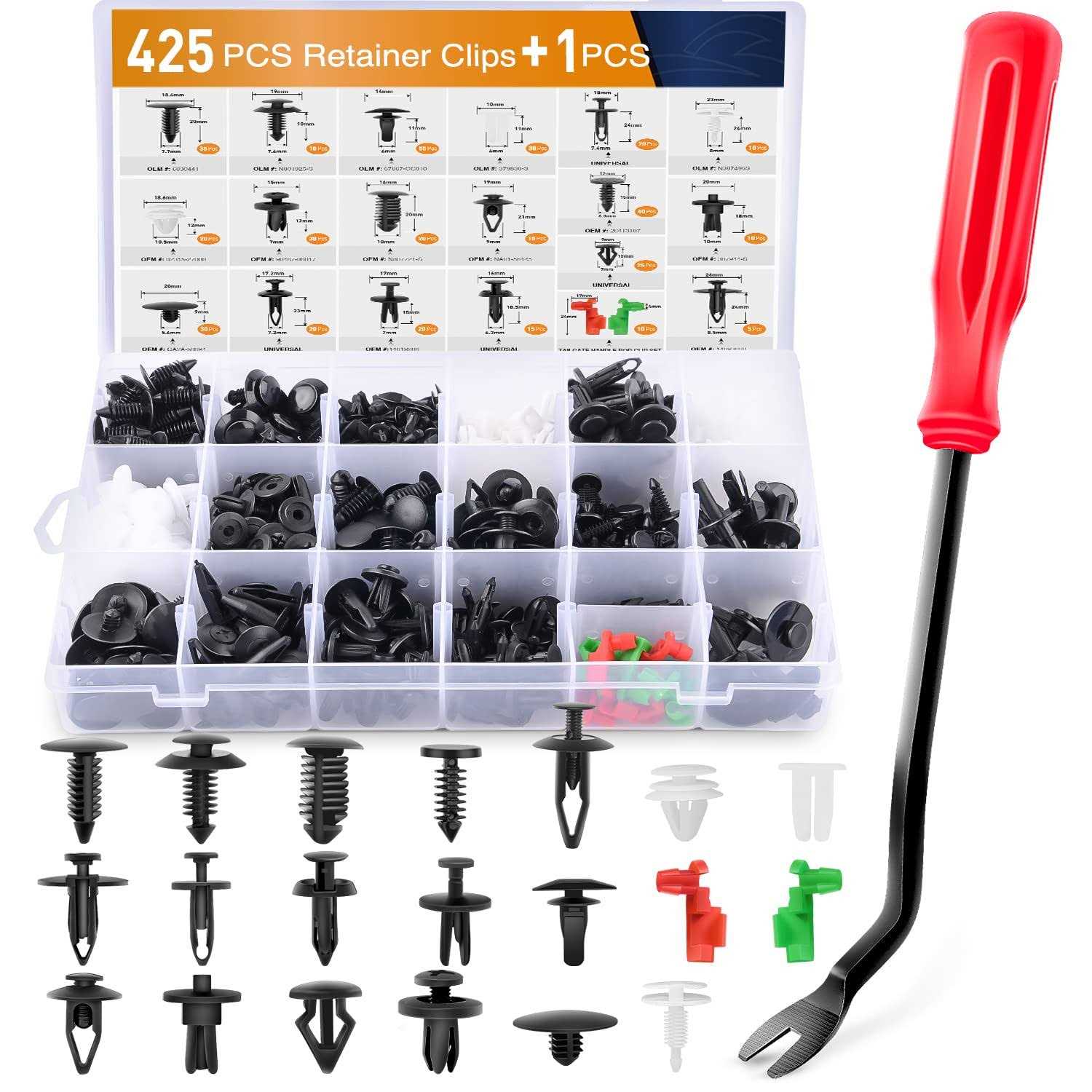 Gooacc 3 Pcs Clip Pliers Set & Fastener Remover Auto Upholstery Combo Repair Kit with Storage Bag for Car Door Panel Dashboard - Zenithce