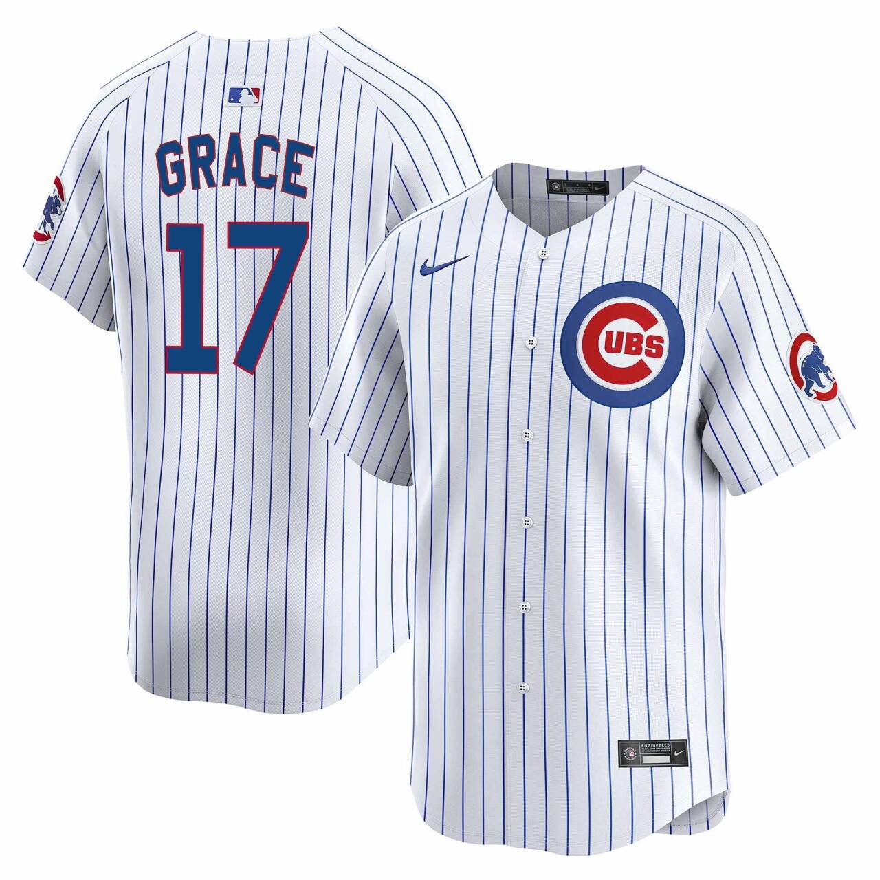 Chicago Cubs #17 Mark Grace White Home Limited Stitched Jersey - Zenithce