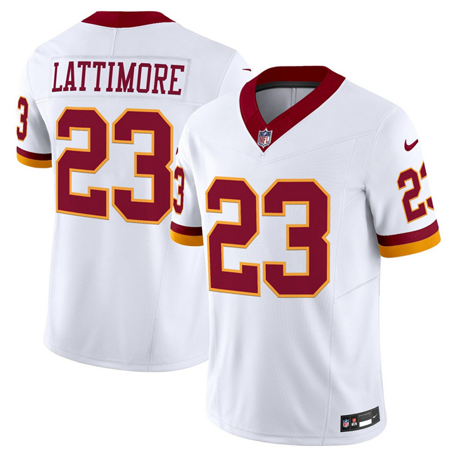 Washington Commanders #23 Marshon Lattimore White 2025 F.U.S.E. Throwback Vapor Limited Stitched Jersey - Zenithce