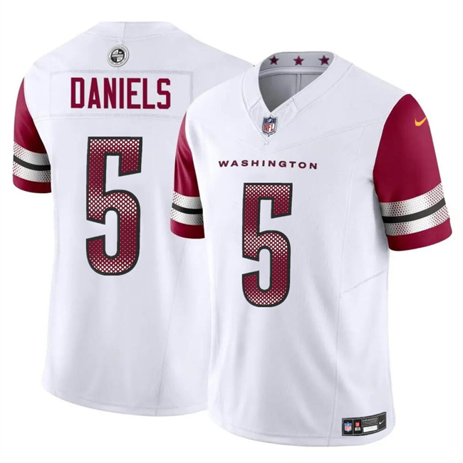 Washington Commanders #5 Jayden Daniels White 2024 Draft F.U.S.E Vapor Limited Stitched Jersey - Zenithce