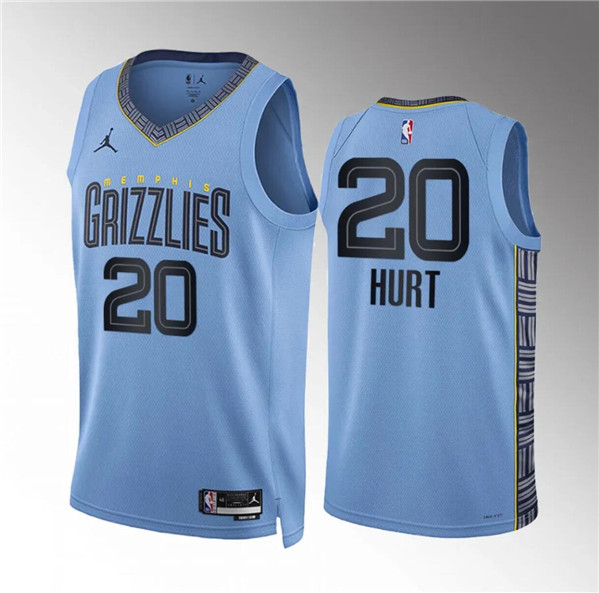 Memphis Grizzlies #20 Matthew Hurt Blue Statement Edition Stitched Jersey - Zenithce