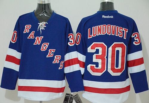Rangers #30 Henrik Lundqvist Blue Stitched Jersey - Zenithce