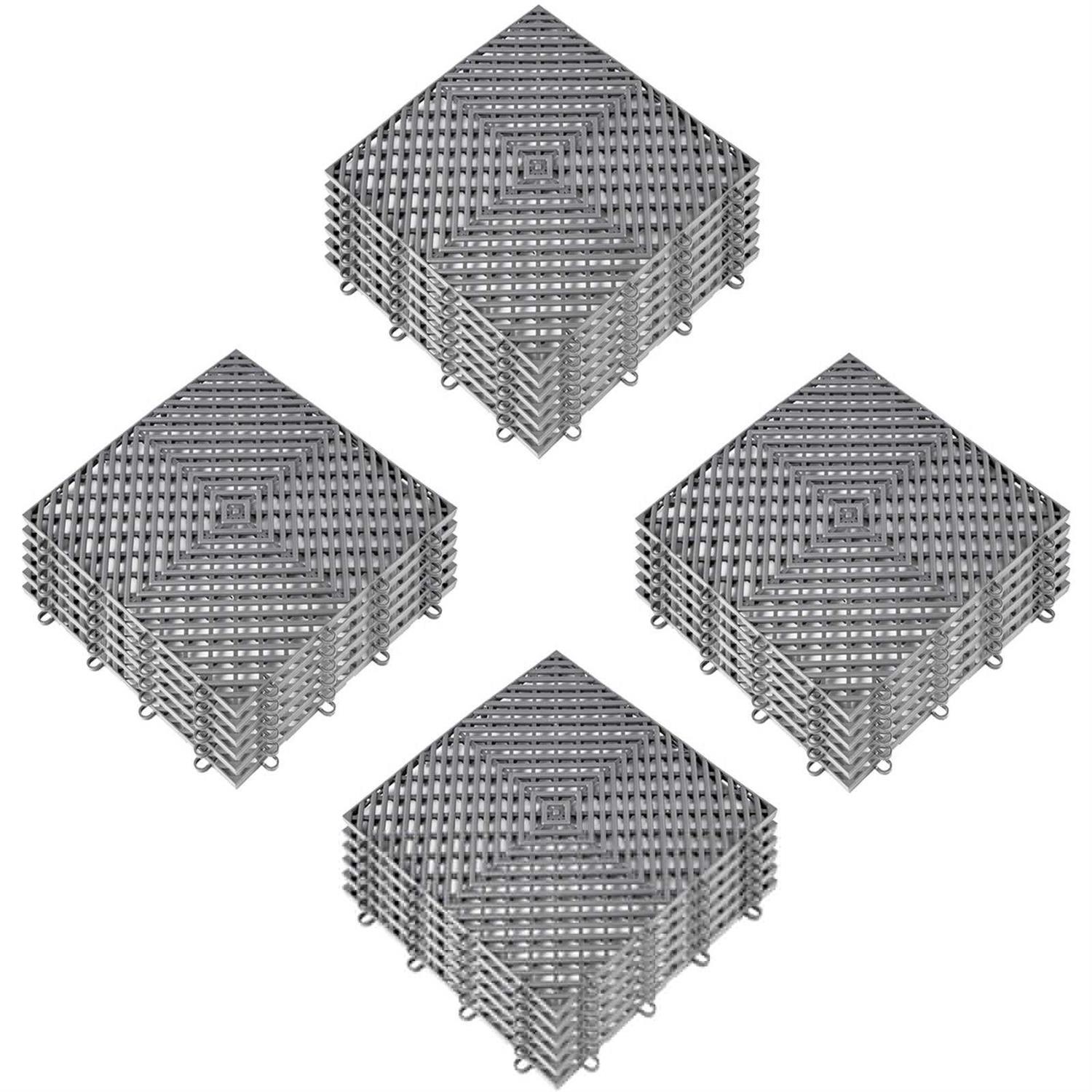 VEVOR Drainage Tiles Interlocking Plastic Tiles 12x12x0.5 inches - Zenithce