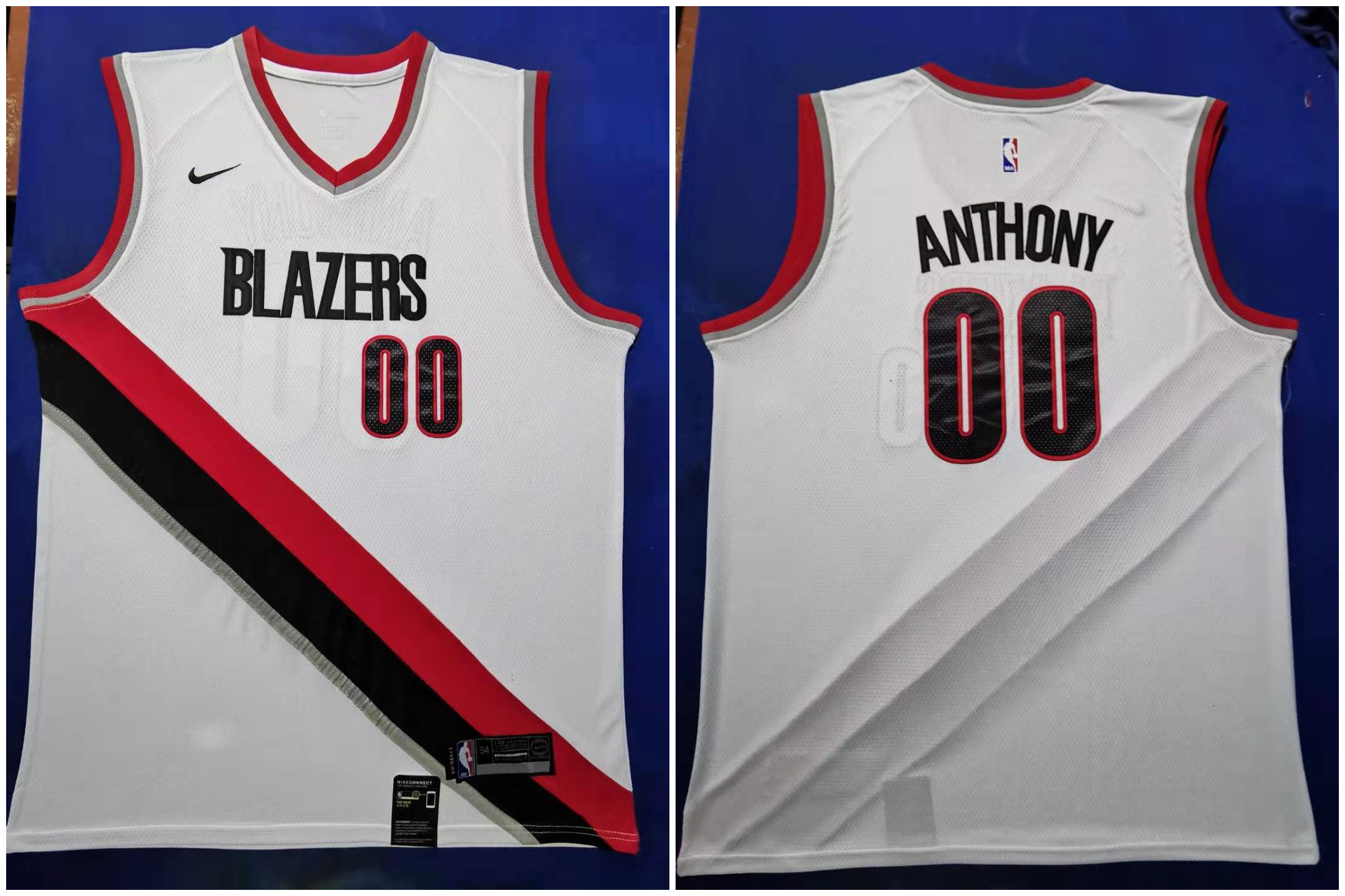 Blazers #00 Carmelo Anthony White 2019-20 Swingman Jersey - Zenithce
