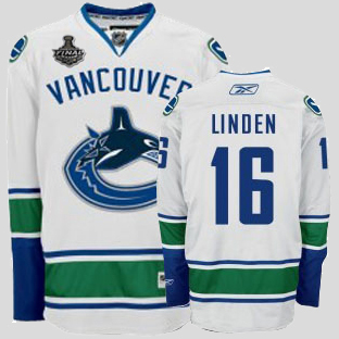 Canucks 2011 Stanley Cup Finals #16 Trevor Linden White Stitched Jersey - Zenithce