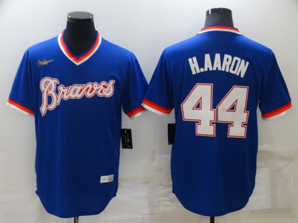 Atlanta Braves #44 Hank Aaron Royal Cool Base Stitched Jersey - Zenithce