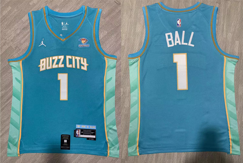Hornets 1 LaMelo Ball Blue 2023-24 City Edition Swingman Jersey - Zenithce