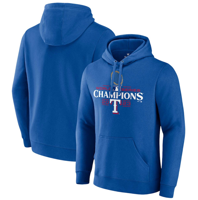 Texas Rangers Royal 2023 World Series Champions Pullover Hoodie - Zenithce